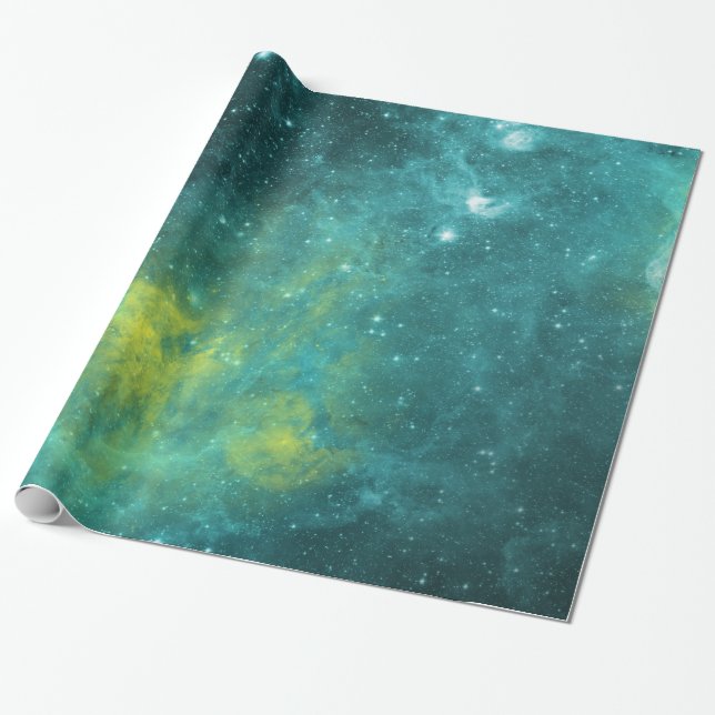 VattenfärgNebula Presentpapper (Utrullad)