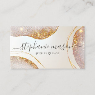 Vattenfärgning Abstrakt Guld Glitter Pearlescent