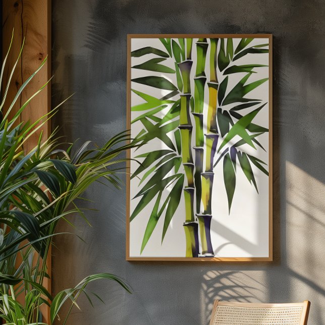 Vattenfärgning av bambu poster (Skapare uppladdad)