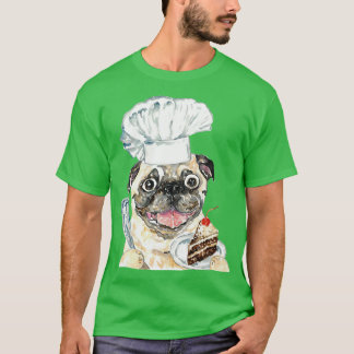 Vattenfärgning av chokladkakor i hund t shirt