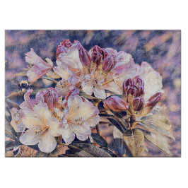 Vattenfärgning av en lila azeea-blommar