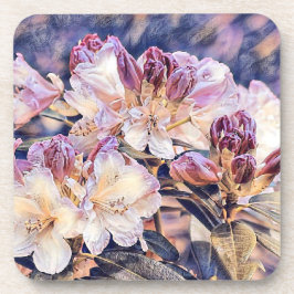 Vattenfärgning av en lila azeea-blommar underlägg