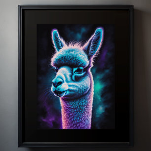 Vattenfärgning av en Llama 3:4 II Poster