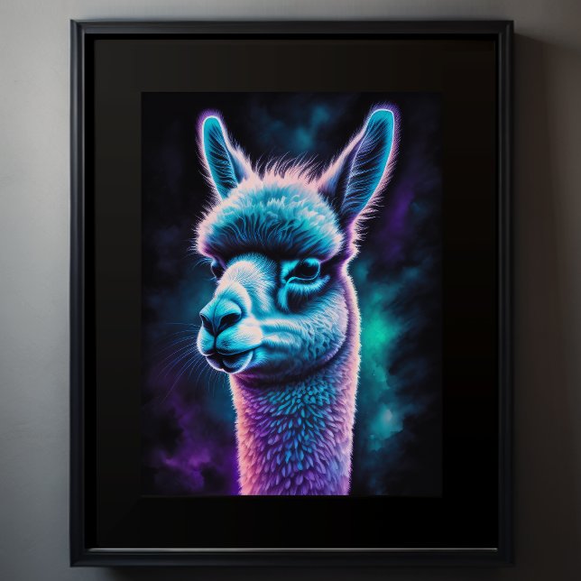 Vattenfärgning av en Llama 3:4 II Poster (Skapare uppladdad)