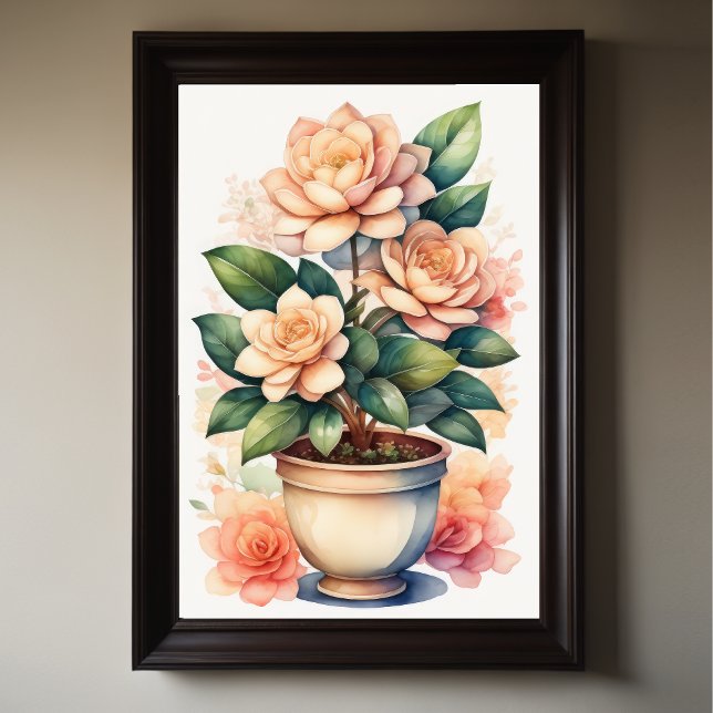 Vattenfärgning av Gardenia i del III Poster (Skapare uppladdad)