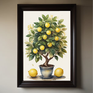 Vattenfärgning av Lemon Träd i del II Poster