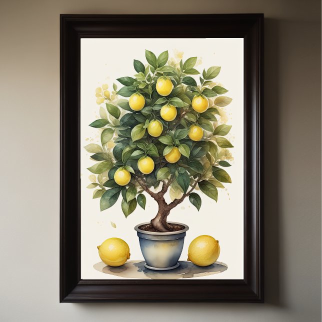 Vattenfärgning av Lemon Träd i del II Poster (Skapare uppladdad)