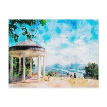 Vattenfärgning av Niederwald-monument