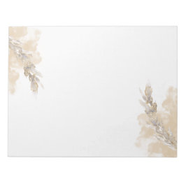 Vattenfärgning av vildgräs i beige Clean Anteckningsblock