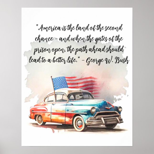 Vattenfärgning av Vintage bil Poster (Framsidan)