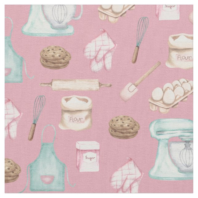 Vattenfärgning Baking på Rosa Tyg (Närbild)