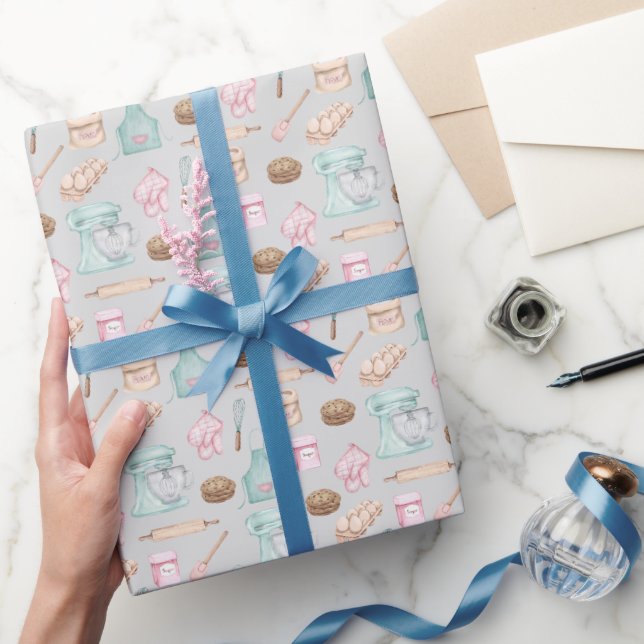 Vattenfärgning Bläddra på lätt Grått Presentpapper (Gifting)