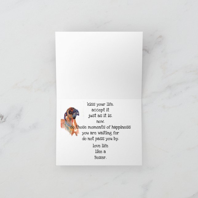 Vattenfärgning Boxerinspiration#2 Julafton-kort Tack Kort (Inuti)