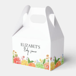 Vattenfärgning Citrus Little Cutie Baby Shower Presentaskar