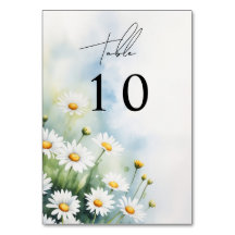 Vattenfärgning daisy bröllop