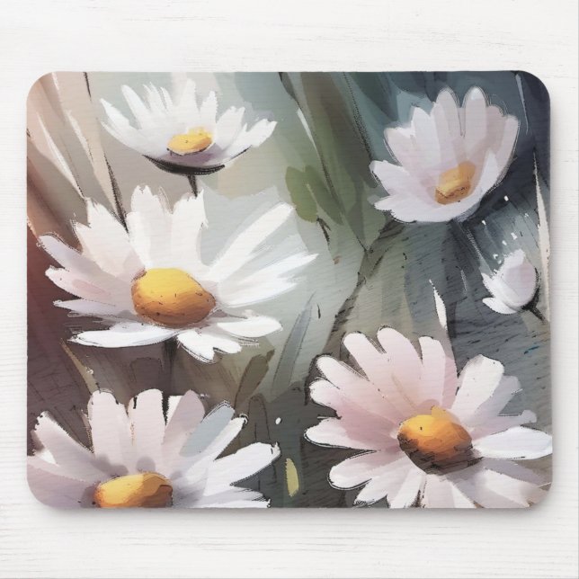 Vattenfärgning Daisy Mönster Musmatta (Framsidan)
