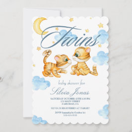 Vattenfärgning Dårdjungelns animaliska twillingar Inbjudningar