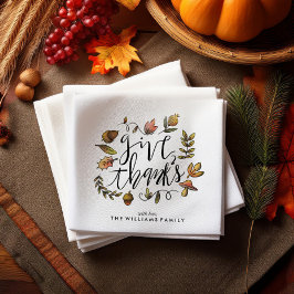 Vattenfärgning Fall Wandeans Thanksgiving Firande Pappersservett