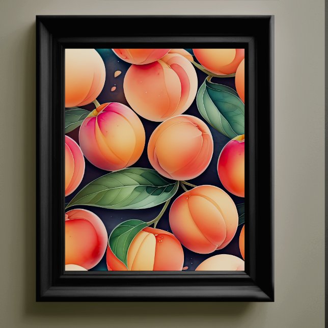 Vattenfärgning Färgning av persikor II Poster (Skapare uppladdad)