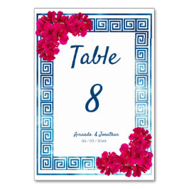 Vattenfärgning Grecian Elegance + Rosa Flowers Bordsnummer