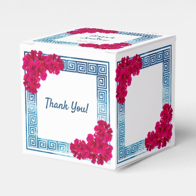 Vattenfärgning Grecian Elegance + Rosa Flowers Presentaskar (Framsidan Sidan)