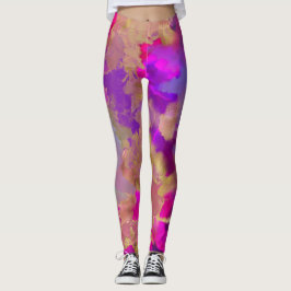 Vattenfärgning i stil abstrakt av vimatisk funky leggings