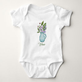 Vattenfärgning Lila Sweet Pea Flowers T Shirt
