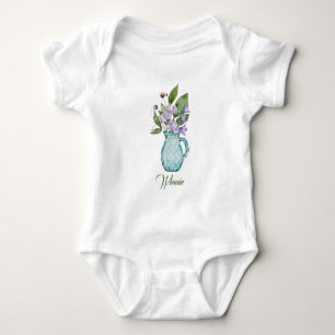 Vattenfärgning Lila Sweet Pea Flowers T Shirt