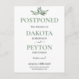 Vattenfärgning Löv 02b Ändra datum Bröllop Vykort