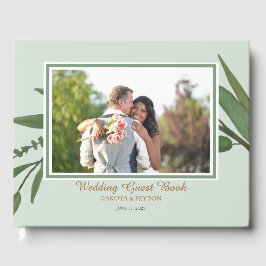 Vattenfärgning Löv 07b Bröllop Guest Bok