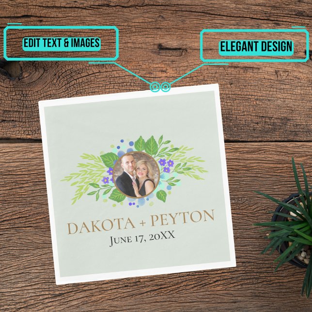 Vattenfärgning Löv 08e Bröllop Middag Napkin Pappersservett (Please enjoy our design and see the others in the collection.)