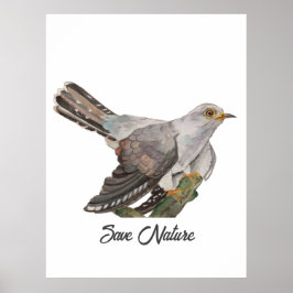 Vattenfärgning måla en kuckoo poster