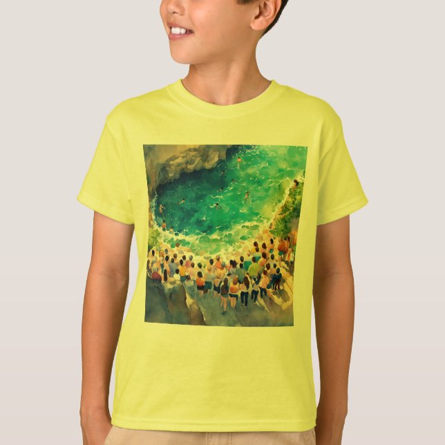Vattenfärgning, målning t shirt (Framsida)