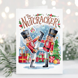 Vattenfärgning Nutcracker Funny julkort Helgkort