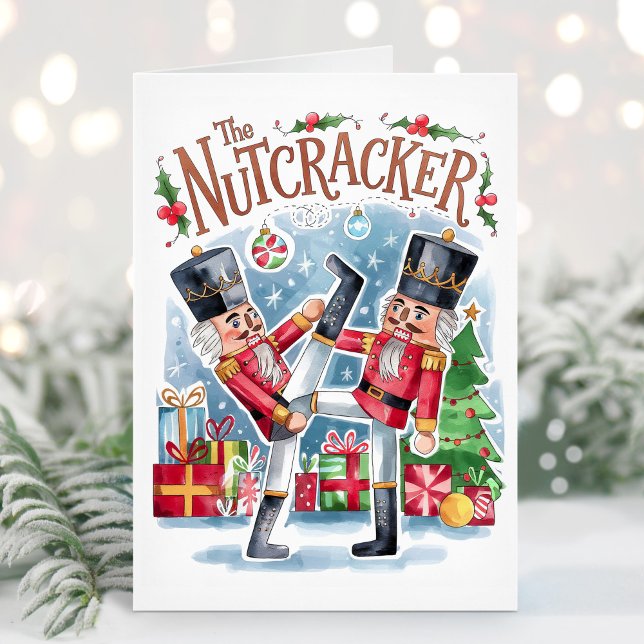 Vattenfärgning Nutcracker Funny julkort Helgkort (Skapare uppladdad)