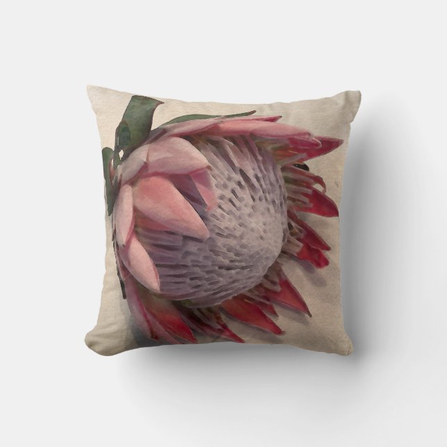 Vattenfärgning Protea Pillow Variant-storlekar Kudde (Framsida)