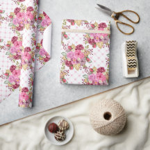 Vattenfärgning Rosa och Lila Autumnal Flowers