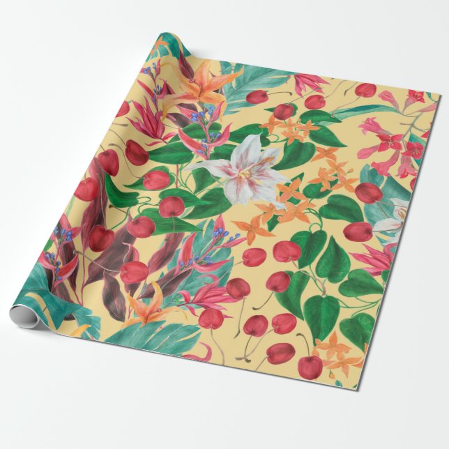 Vattenfärgning, sömlös mönster med beautifu presentpapper (Utrullad)