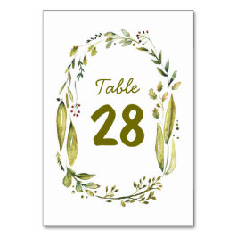 Vattenfärgning Utandning Rustit Bröllop Bordsnumme Bordsnummer
