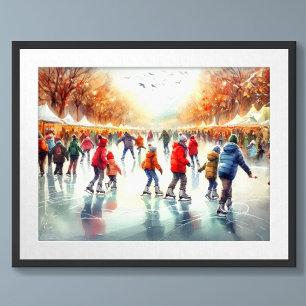 Vattenfärgning Utomhusis Skalventil Poster