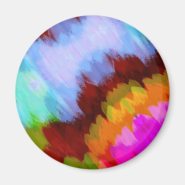 Vattenfärgning, vattenfall, natur 2 magnet (Framsidan)