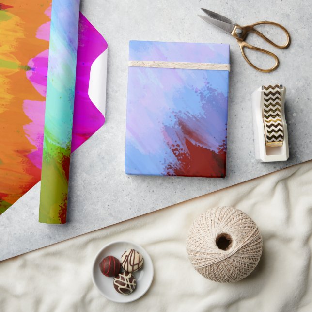 Vattenfärgning, vattenfall, natur 2 presentpapper (Hantverk)