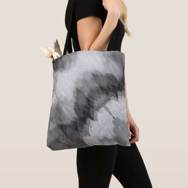 Vattenfärgning, vattenfall, natur 3 tygkasse (Närbild)