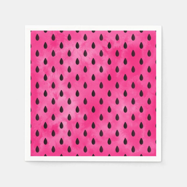 Vattenfärgning Vattenmelonfrö Pappersservett (Framsidan)