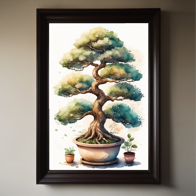 Vattenfärgning vid färgning av Bonsai Träd i del I Poster (Skapare uppladdad)
