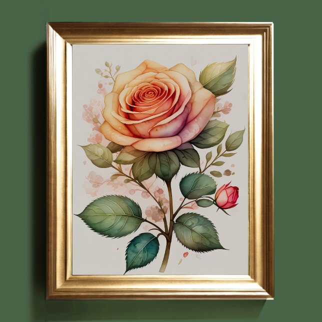 Vattenfärgning vid Ro Rosa III Poster (Skapare uppladdad)