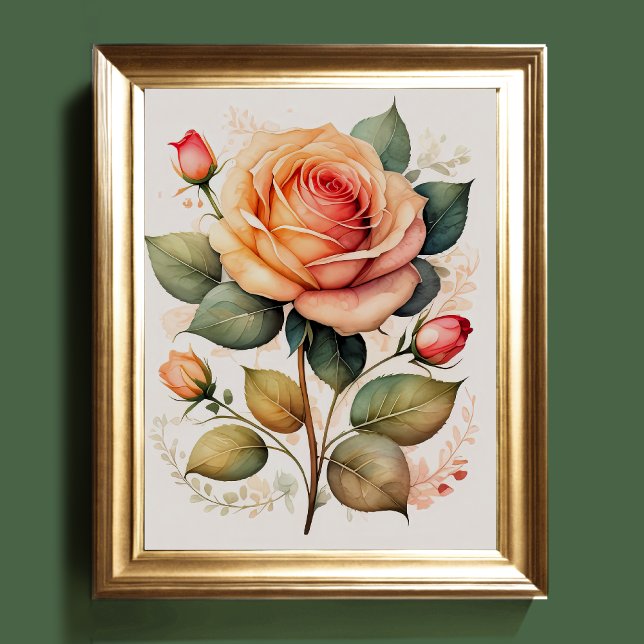 Vattenfärgning vid Ro Rosa Poster (Skapare uppladdad)