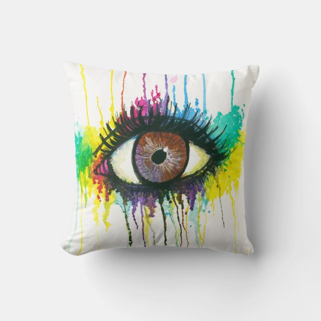 Vattenfärgöga Kudde (Framsida)