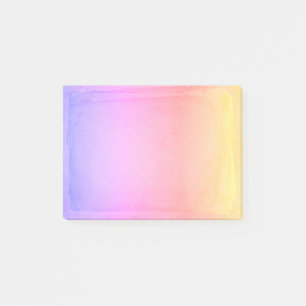 VattenfärgOmbre för pastell gult rosa purpurfärgat Post-it Block