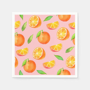 Vattenfärgorangemönster Pappersservett